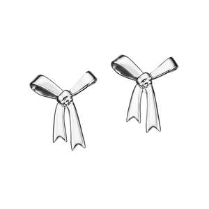 Sterling Silver Classic Bow Stud Earrings