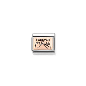 Nomination: Composable Classic Link 430111/12 Forever Hands In 9k Rose Gold