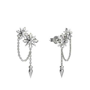Midnight Cross Drop Earrings