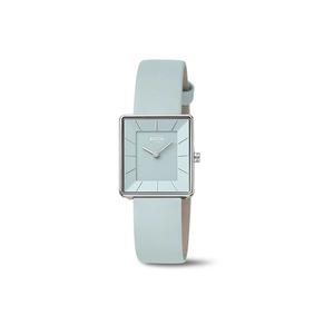 Boccia: Boccia - Ladies Square Ice Blue Titanium  Watch - 3351-02
