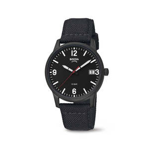 Boccia - Mens Black Titanium Dress Watch - 3650-04