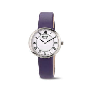 Boccia: Boccia - Womens Purple Strap Titanium Dress Watch - 3344-02