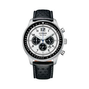 Citizen: Citizen - Mens Steel Eco-Drive Chronograph Watch - CA4500-32A