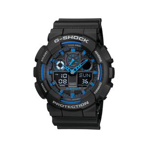 G Shock: G-Shock - Black/Blue  GA110 Series - GA100-1A2