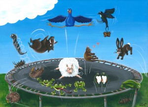 Products: Kiwi Trampoline - Jane Hodgson ArtJane Hodgson Art