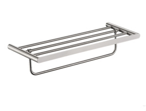 Bathroom: Towel Rack with Shelf Stainless Steel