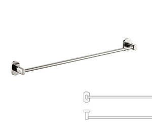 Bathroom: Single Bar Towel Rail Stainless Steel