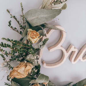 wreath: Dried Wedding Bouquet Wreath