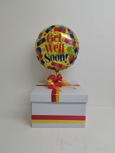 Helium Balloon Box Get Well - Jan Maree Flowers