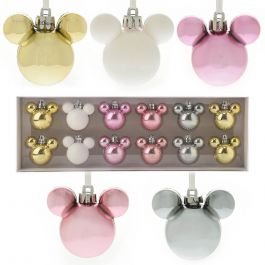 Mickey Christmas: Mini Blush Baubles (set Of 12) Wdxm9882