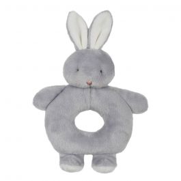 Products: Ring Rattle: Grady Bunny Grey Btb100108