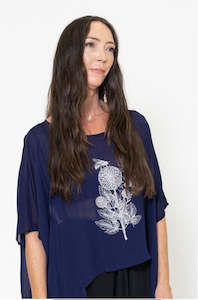 Fallow Top (Blue) Bees Print