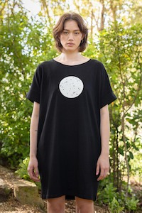 Soho Dress (Black) Moon Print