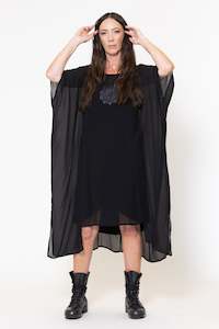 Harper Xavier: Fallow Dress (Black) Mandala Print