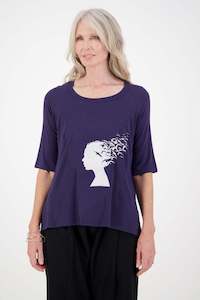 Tee Sale: Lorde Tee (Navy) Birds Head Print