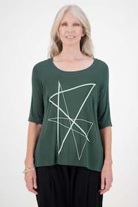 Lorde Tee (Green) Angles Print