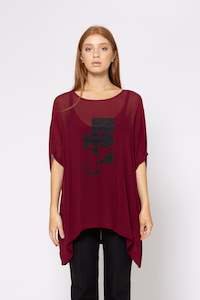 Loyalty Top (Century Print) Wine