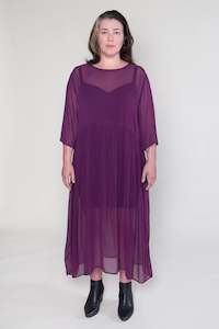 Clothing: Aman Dress (Plum) Sheer