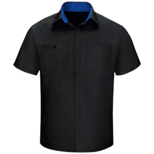 Men's Short Sleeve Performance Plus Shop Shirt With Oilblok Technology Blac&hellip;