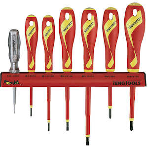 Teng Tools: Teng Screwdriver Set 7pcs VDE 1000v Wall Rack