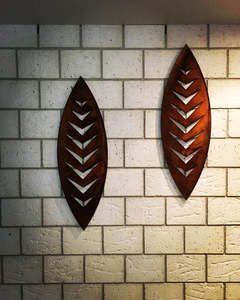 Grounded Art - Corten Shield Wall Art