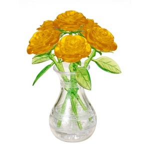 Crystal Puzzle – Six Yellow Roses in Vase – JAYZ International