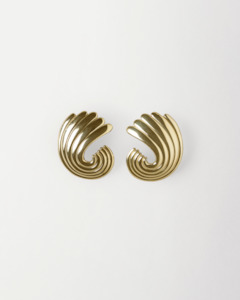 Deco Earrings, Gold