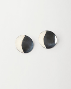 Recycled Sterling Silver: Dome Earrings, Silver