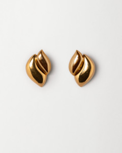 Petal Earrings, Gold
