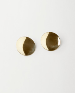 Last: Dome Earrings, Gold
