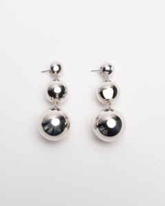 Recycled Sterling Silver: Flow Earrings, Long, Silver