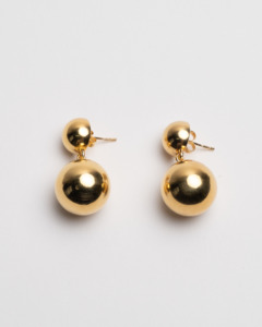 Gold: Flow Earrings, Short, Gold