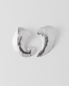 Recycled Sterling Silver: Coil Earrings, Silver