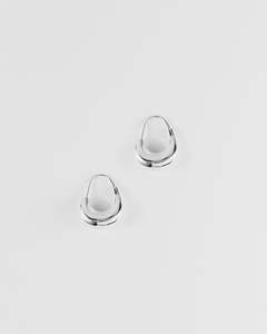Recycled Sterling Silver: Tide Hoops, Silver