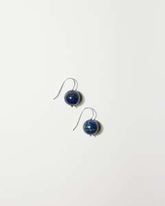 Under 500: Rosette Drop Blue Lapis Earrings