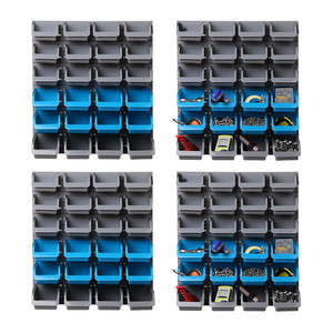 Storage Bin Rack: Giantz 96 Storage Bin Rack Wall Mounted