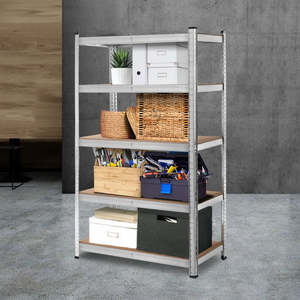 Garage Shelving: Giantz 1.8M Warehouse Racking Rack Shelving Garage Steel Metal Storage Shelves Silver