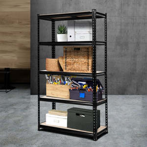 Garage Shelving: Giantz 1.5M Garage Shelving Warehouse Rack Pallet Racking Storage Shelve Black