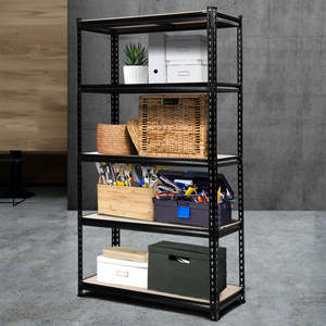 Garage Shelving: Giantz 1.8M Garage Shelving Warehouse Rack Pallet Racking Storage Shelve Black