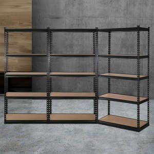 Garage Shelving: Giantz 3x1.8M Garage Shelving Warehouse Rack Pallet Racking Storage Shelve Black