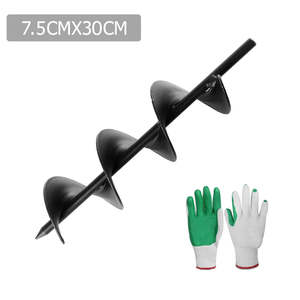 Power Tools: GIANTZ Power Garden Auger Small Earth Planter 75 X 300MM Black