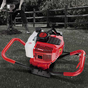 Power Tools: Giantz 80CC Post Hole Digger Motor Only Petrol Engine Red
