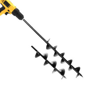 Power Tools: Giantz Power Garden Spiral Auger Hole Digger Earth Drill Bit Φ75x300 & 600mm