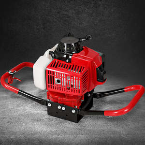 Power Tools: Giantz 80CC Petrol Post Hole Digger Motor Only Engine Red