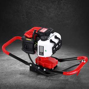 Power Tools: Giantz 65CC Post Hole Digger Motor Only Petrol Engine Red