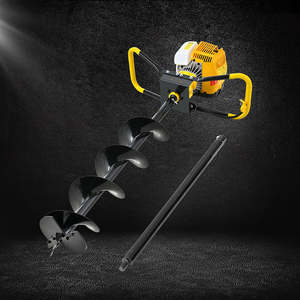Power Tools: Giantz 74CC Post Hole Digger 200mm Petrol Drill Auger Extension Bits