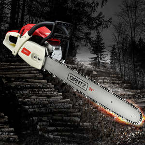 Chainsaw: Giantz Chainsaw Petrol 92CC 24" Bar Commercial E-Start Pruning Chain Saw