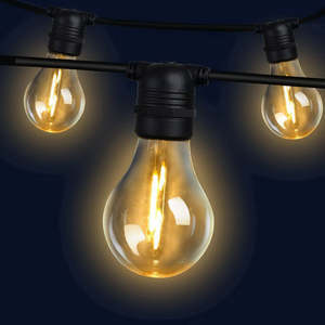 Outdoor Festoon Lights: 50m LED Festoon String Lights Outdoor Christmas Decorations Wedding Garden Party