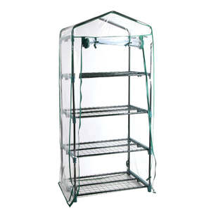 Greenhouses: Green Fingers Greenhouse 4 Tiers Mini Green House Garden Bed Planter Box 1.6x0.7x0.5M