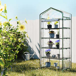 Greenhouses: Greenfingers Greenhouse 5 Tiers Mini Green House Garden Bed Planter Box 1.9x0.7x0.5M